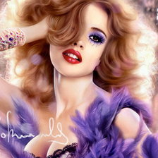 Схема вышивки «Девушка»