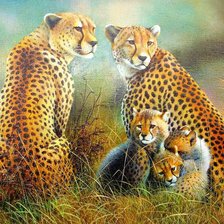 Схема вышивки «Милое семейство»