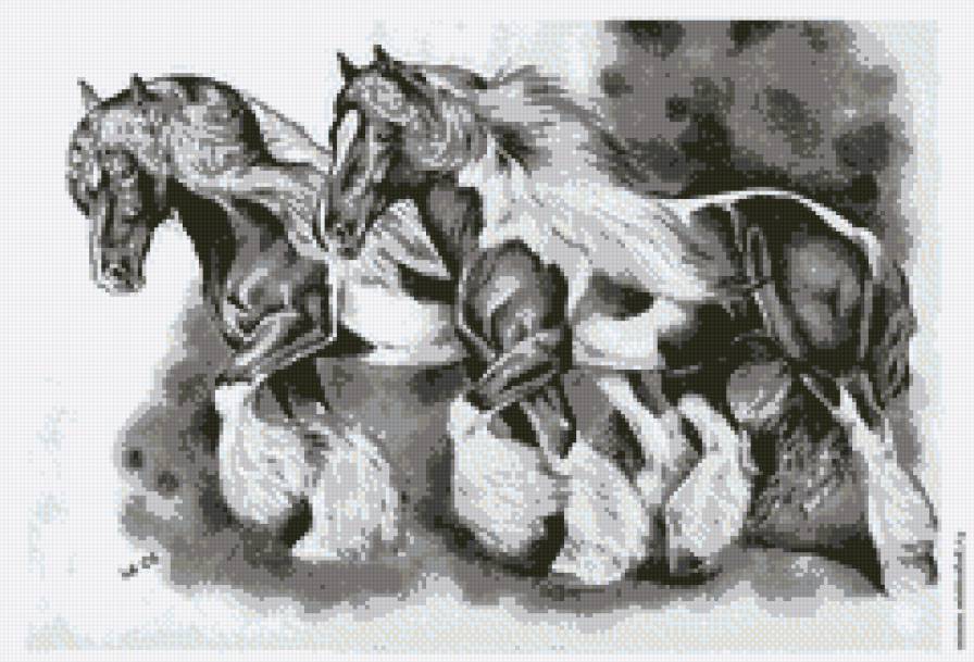 Богатырские кони - лошади, фауна, животные - предпросмотр