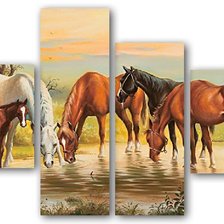 Схема вышивки «кони»