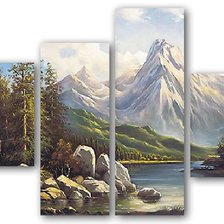 Схема вышивки «горный пейзаж»