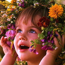 Схема вышивки «девочка в венке»