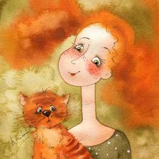 Схема вышивки «мой кот»