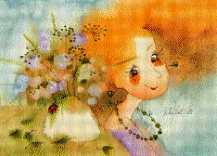 жучок - девушка, божья коровка - предпросмотр