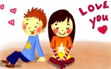 Схема вышивки «Love you»