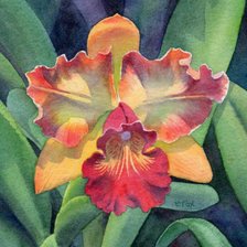 Схема вышивки «орхидея»