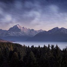 Схема вышивки «Сумерки в горах»