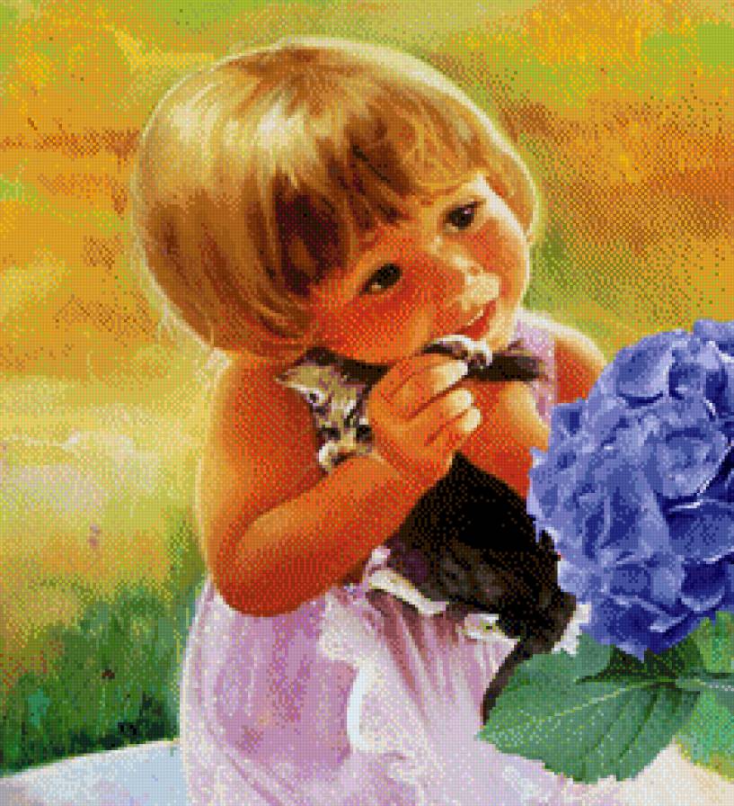 Девочка.Аверин - живопись, портреты, аверин - предпросмотр