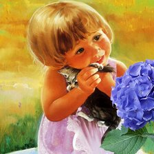 Схема вышивки «Девочка.Аверин»