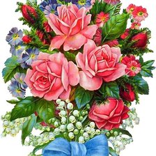 Схема вышивки «Цветочный букет»