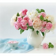 Схема вышивки «пионы2»