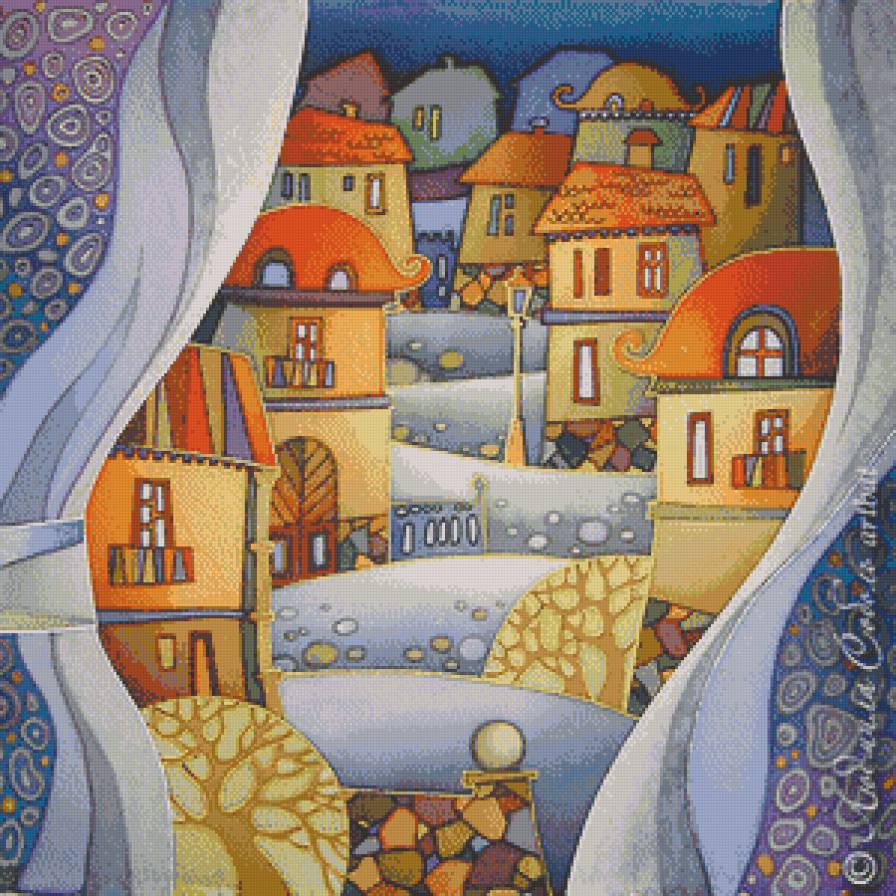 сказочный город - пейзаж, город - предпросмотр