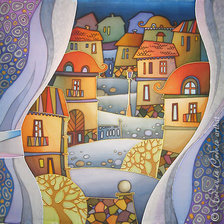 Схема вышивки «сказочный город»