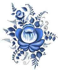 Схема вышивки «гжель»