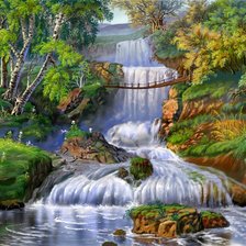 Схема вышивки «Водопад»