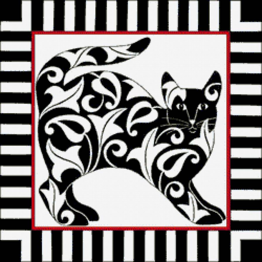 Подушка "Кошечка" - подушки, подушка, узоры, кошка, кошки, кошечка, цветы - предпросмотр