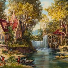 Схема вышивки «пейзаж»