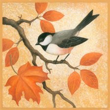 Схема вышивки «Подушка "Птичка"»