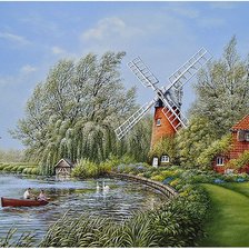 Схема вышивки «Отдых на воде»