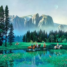 Схема вышивки «пейзаж»