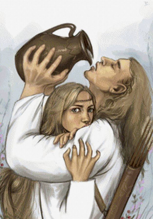 Обычаи древних славян - девушка, древняя русь, парень, пара, любовь, славяне - предпросмотр