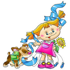 Схема вышивки «девочка и собачка»