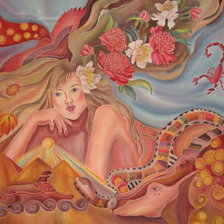 Схема вышивки «Девушка змея»