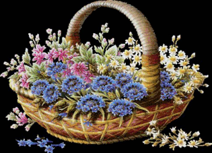 Корзина цветов - предпросмотр