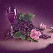 Схема вышивки «виноград»