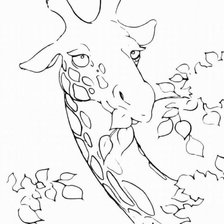 Схема вышивки «жирафик»