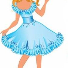 Схема вышивки «голубая девочка»