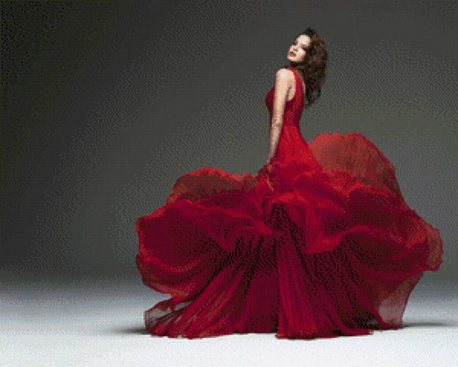 Танец в красном - девушка, танец, люди - предпросмотр