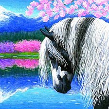 Схема вышивки «Красавица-лошадка»