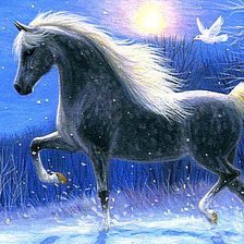 Схема вышивки «Красавица-лошадка»