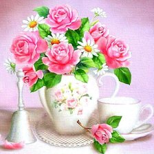 Схема вышивки «Нежное утро»