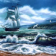 Схема вышивки «Белеет парус одинокий...»