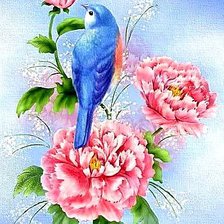 Схема вышивки «Птичка»