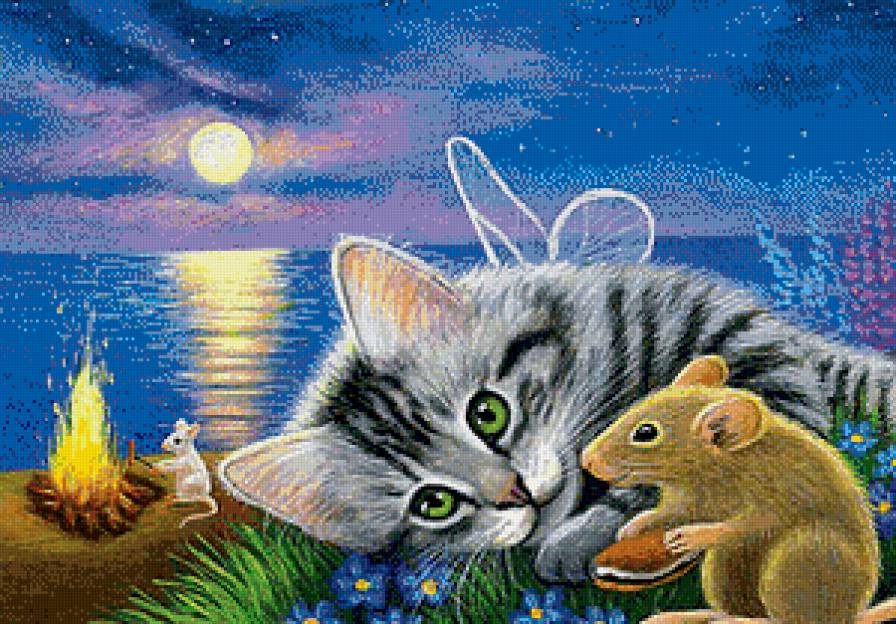 Кошки-мышки - животные, мышки, кошки - предпросмотр