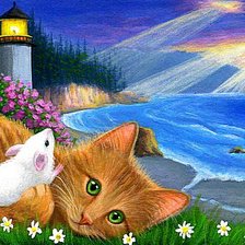 Схема вышивки «Кошки-мышки»