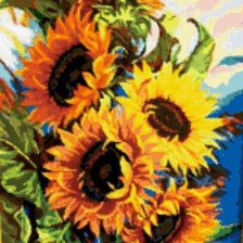 Схема вышивки «подсолнухи»