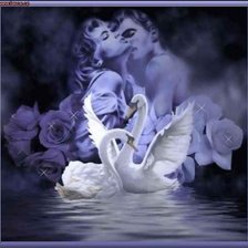 Схема вышивки «влюбленная пара»