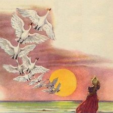 Схема вышивки «дикие лебеди»