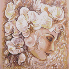 Схема вышивки «Девушка»