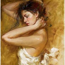 Схема вышивки «Портрет Женщины.Андрей Атрошенко»