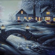 Схема вышивки «и пришла зима»