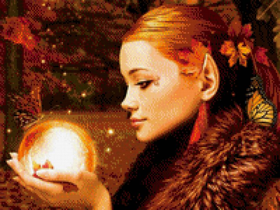 Эльфийка - фентези, девушка, эльф - предпросмотр