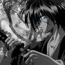 Схема вышивки «Самурай Икс»