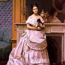 Схема вышивки «дама с собачкой»