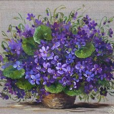 Схема вышивки «fiołki»