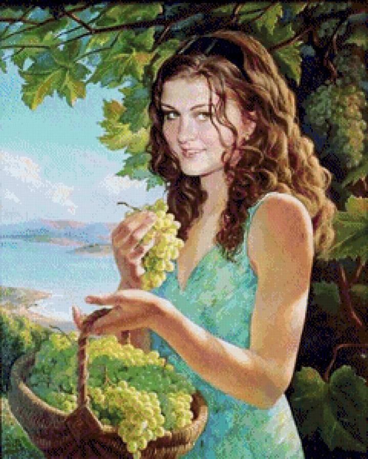 виноградница - девушка - предпросмотр